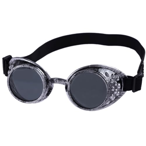 KASFDBMO Cybers Goths Cosplays Sonnenbrille Vintaeg Brille Brille Halloween mit elastischem Gürtel Geschenke von KASFDBMO