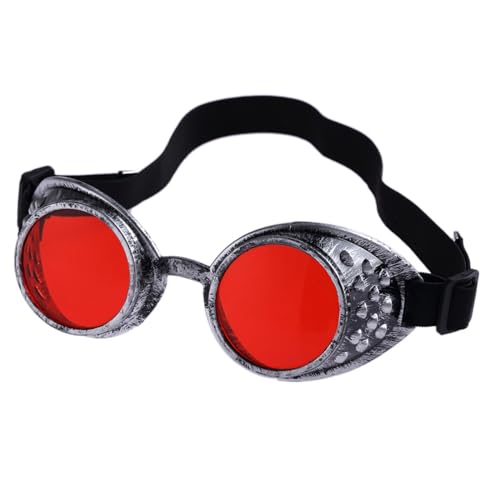 KASFDBMO Cybers Goths Cosplays Sonnenbrille Vintaeg Brille Brille Halloween mit elastischem Gürtel Geschenke von KASFDBMO