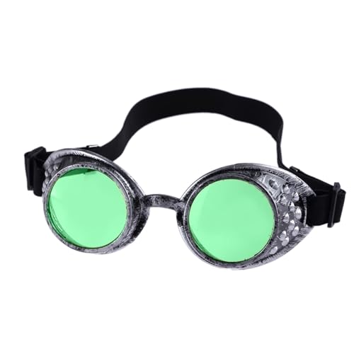 KASFDBMO Cybers Goths Cosplays Sonnenbrille Vintaeg Brille Brille Halloween mit elastischem Gürtel Geschenke von KASFDBMO