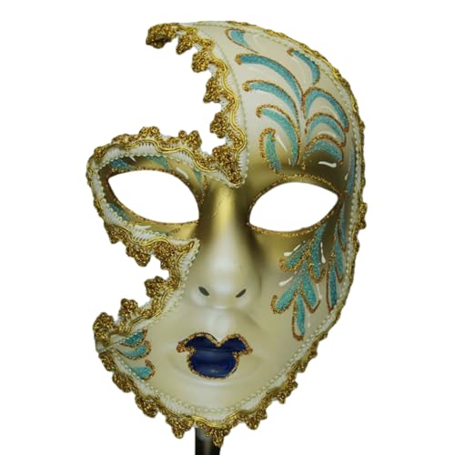 KASFDBMO Maskerade mit Haltestab, Halloween-Kostüm, Venezianer, Karneval, Karneval für Party von KASFDBMO