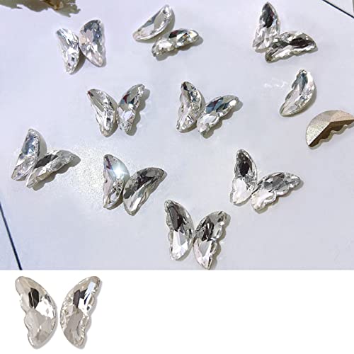 KASFDBMO Schmetterlings-Form für flache Rückseite, Kristallschmuck, Diamanten, sterisches Maniküre-Zubehör von KASFDBMO