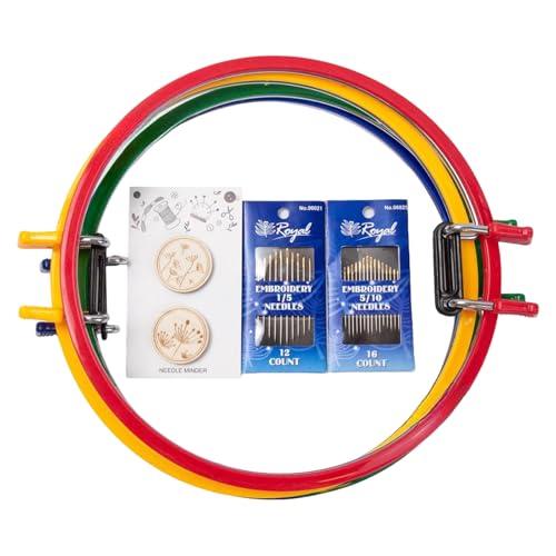 KASFDBMO Stickrahmen mit Federclip, für Handarbeiten, Stickrahmen, Stickrahmen, Stickrahmen, Stickrahmen, 3 Stück von KASFDBMO