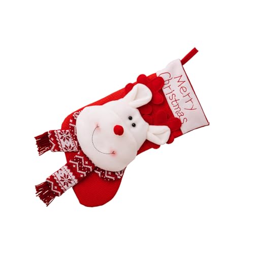 KASFDBMO Weihnachtsthema Strumpf Gestrickte Geschenktasche Für Kinder Weihnachtsmann/Schneemann/Hirsch Weihnachtssocken Festival Kaminsims Zubehör von KASFDBMO