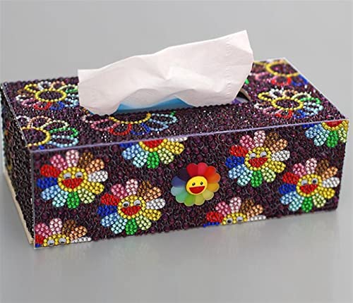 Diamant-Malerei-Tissue-Box Handgefertigte Kunst-Kosmetik-Tissue-Spender Rechteck-Tissue-Box Kinder DIY Puzzle Cartoon Home Decor Diamond Painting (Color : 14.5x10.5x7.3cm-05) von KASUK