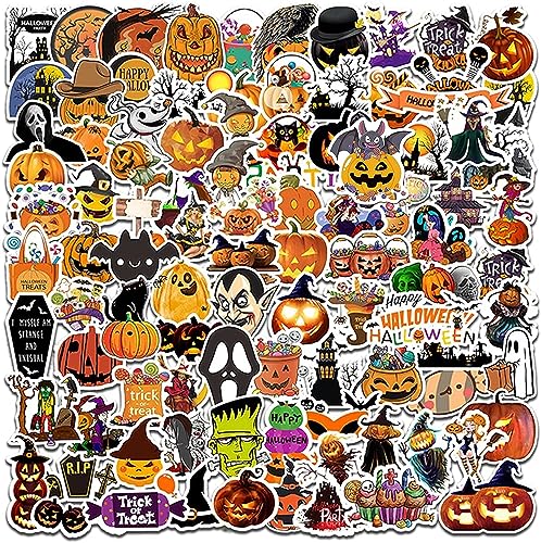 Halloween Kürbis Aufkleber, Halloween Sticker, Halloween Deko, Halloween Fensteraufkleber, für DIY Laptop Gepäck Kühlschrank Skateboard Auto Motorrad Fahrrad Phone Dekor Graffiti Aufkleber von KATELUO