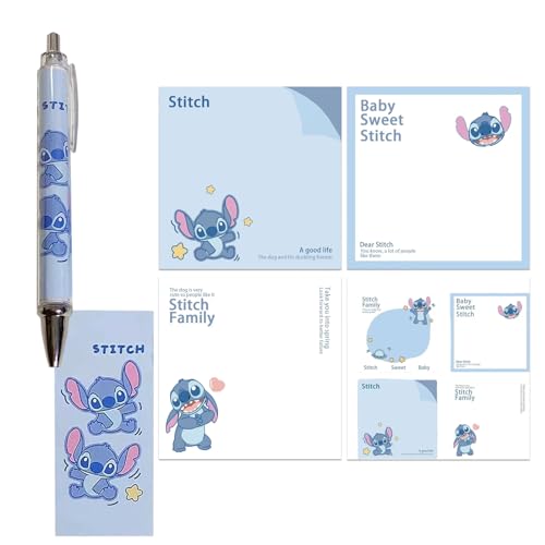 3 x Cartoon-Haftnotizen, 150 Haftnotizen, niedliche Sticknotizen, Mini-Selbstklebenotizen, super Kinder-Geschenknotizen, 1 Stift im Lieferumfang enthalten, Memos für Zuhause, Schule, Büro von KATVVYE