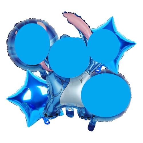 5pcs New 18 Inch Anime Little Blue Foil Balloon, Cartoon Foil Balloon for Birthday Party Decoration Kids Toys, Birthday Party, Baby Shower, Party Supplies & Decorations, Blue von KATVVYE