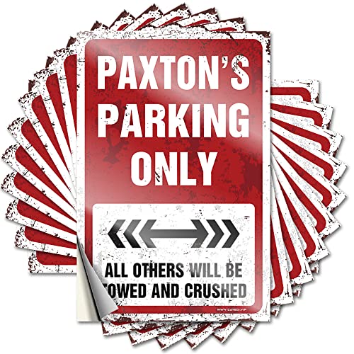 Aufkleber für Auto, Paxton's Parking Only, lustig, 10 Stück, Liebesaufkleber für Erwachsene (12 x 18 cm) von KAXW