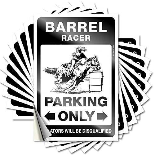 Aufkleber für Autos, Barrel Racer Parking Only, lustiger Aufkleber, 10 Stück, Werkzeugkasten-Aufkleber und Aufkleber, unangemessene Aufkleber (12 x 18 cm) von KAXW