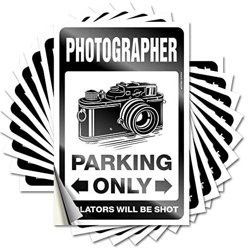 Aufkleber für Autos, Fotografen, Parkplatz, lustig, 10 Stück, Werkzeugkasten-Aufkleber und Aufkleber, unangemessene Aufkleber (12 x 18 cm) von KAXW