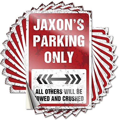 Aufkleber für Autos, Jaxon's Parking Only, lustiger Aufkleber, 10 Stück, Werkzeugkasten-Aufkleber und Aufkleber, unangemessene Aufkleber (8 x 12 cm) von KAXW