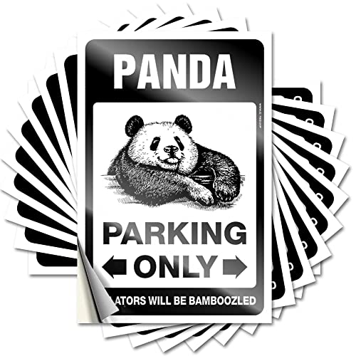 Aufkleber für Autos, Motiv: Panda, Parkplatz, lustig, 10 Stück, Motiv: kleine Männerhöhle, freche Aufkleber für Erwachsene (8 x 12 cm) von KAXW