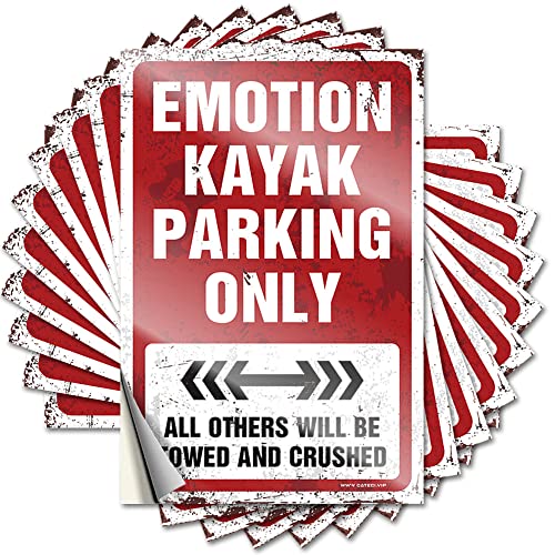 Aufkleber für Ihr Auto, Emotion, Kajak-Parkplatz, lustig, 10 Stück, Streichaufkleber für Erwachsene, lustige Autoaufkleber (12 x 18 cm) von KAXW