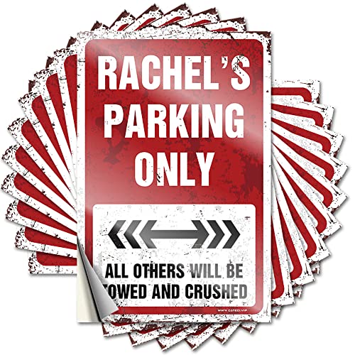 Aufkleber für Ihr Auto "Rachel's Parking Only", lustige Aufkleber für Erwachsene, lustig, 8 x 12 cm, 10 Stück von KAXW