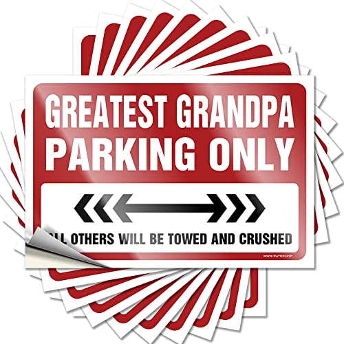 Aufkleber für Mechaniker, Aufschrift "Greatest Grandpa Parking Only", lustig, 10 Stück, Autozubehör, lustige Schilder für Hausbar (12 x 18 cm) von KAXW