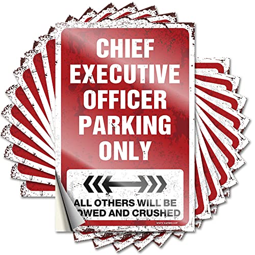 Autoaufkleber "Chief Executive Officer Parking Only", lustige Kaffeeschilder, Aufkleber für Ihr Auto (12 x 18 cm), 10 Stück von KAXW