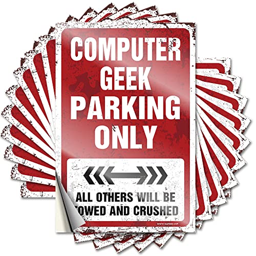 Autoaufkleber "Computer Geek Parking Only", lustiger Aufkleber, 10 Stück, Autoaufkleber (8 x 12 cm) von KAXW