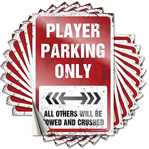 Lustiger Aufkleber "Player Parking Only", 10 Stück, lustige Raumschilder, Aufkleber für Ihr Auto (6 x 9 cm) von KAXW