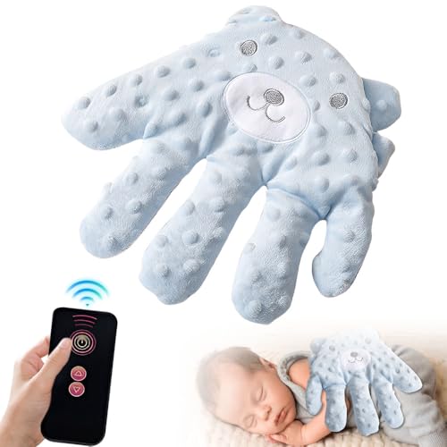 KBIBCK Baby Einschlafhilfe Handkissen, Baby Soothing Hand Pillow mit Automatic Clapping, Beruhigende Handfläche für Babys mit 3 Clap-Modi, Baby Soothing Palm, zum Einschlafhilfe für Babys von KBIBCK