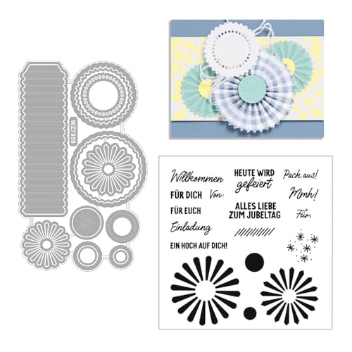 KBIBCK Stempel und Stanzen Set, Silicone Stamp Spring, Silicone Clear Stamps, Stanzschablonen Neuheiten, Stanzschablonen Set, für DIY Geburtstage Scrapbooking Kunst Handwerk Supplies Stamping von KBIBCK