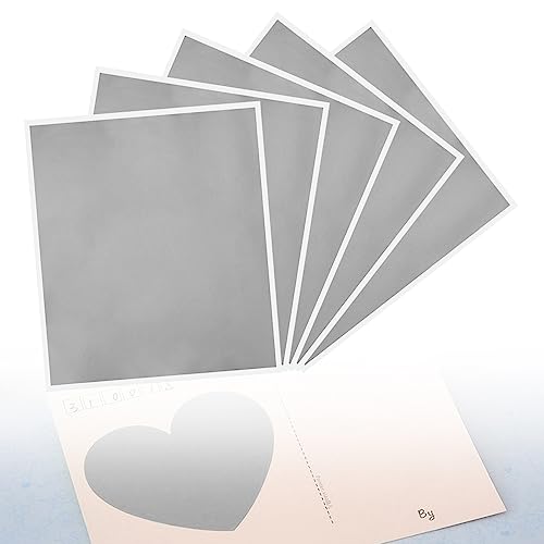 KBNIAN 5 Stück Groß Rubbelaufkleber Quadratische Rubbellose Scratch Off Label Stickers Silber Rubbel Etiketten DIY Groß Scratch Sticker Aufkleber zur Hochzeit, Weihnachten, Geburtstage - 23.5 * 20cm von KBNIAN