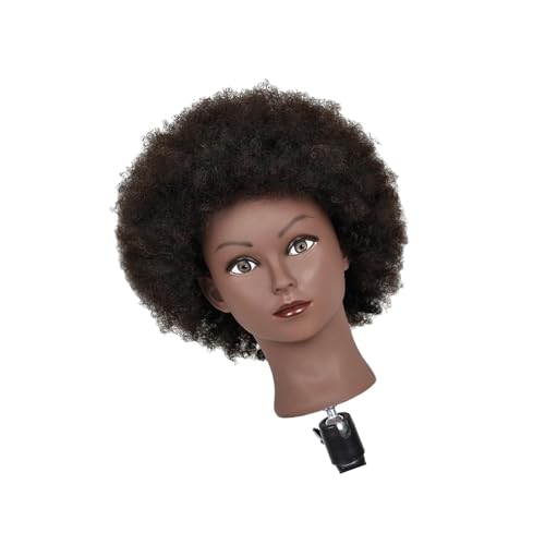 KBOLAE Praktischer Haarstyling-Puppenkopf mit stabiler Klemme für Training Mannequin Friseur Afro Hellschwarz KBOLAE Praktischer Haarstyling-Puppenkopf mit stabiler Klemme für Training Mannequin Friseur Afro Hellschwarz von KBOLAE