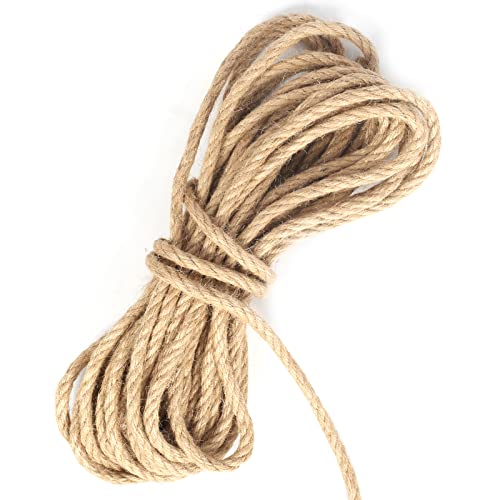 KBRAKSI Juteschnur Juteseil 10mm Jute Hanfseil 10m Bastelschnur für Haushalt Natur Jutekordel Dekokordel Bindeschnur Garten Schnur Jutegarn Tau Seil für Garten Camping Haus DIY Basteln Deko von KBRAKSI