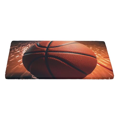 KCGSDEGV Basketball-Tischdecke, bedruckt, rechteckig, wasserdicht, waschbar, für Küche, Esszimmer, Erntedankfest, Weihnachten von KCGSDEGV