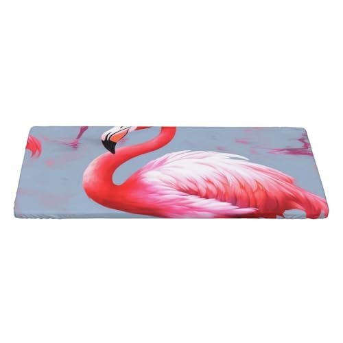 KCGSDEGV Niedliche Flamingo-Tischdecke, bedruckt, rechteckig, wasserdicht, waschbar, Tischdecke für Küche, Esszimmer, Erntedankfest, Weihnachten von KCGSDEGV