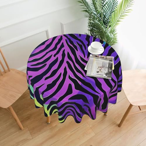 KCGSDEGV Runde Tischdecke, Camouflage-Muster, Zebrastreifen, 152,4 cm, wasserabweisend, waschbar, Tischdecken für Küche und Esszimmer von KCGSDEGV