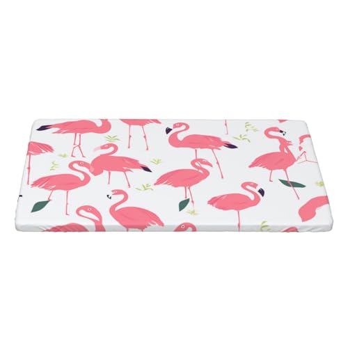 KCGSDEGV Tischdecke mit Cartoon-Flamingo-Muster, rechteckig, wasserdicht, waschbar, Tischdecke für Küche, Esszimmer, Erntedankfest, Weihnachten von KCGSDEGV