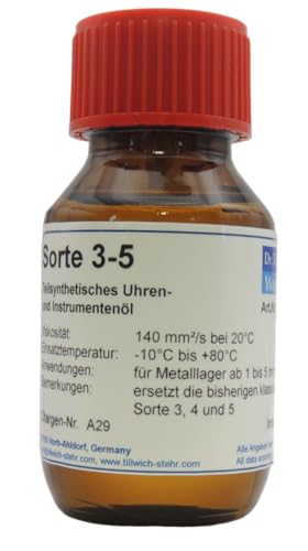 Etsyntha 3-5 Halbsynthetisches Uhrmacher- und Feinmechanik-Öl für Getriebe, Lager, Uhrfedern, hervorragende Gleitfähigkeit für Wecker, Pendel (50 ml) von KD89