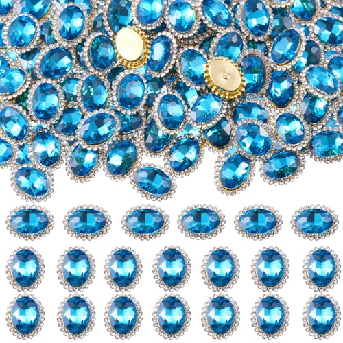 Ovale Strasssteine zum Aufnähen, Kristall-Edelsteine zum Basteln, flache Rückseite, Strasssteine zum Basteln, Glas-Edelstein mit Goldklaue für Kleidung, Schuhe, Kostüme, Kleidungsstücke, Aquamarin, 30 Ovale Strasssteine zum Aufnähen, Kristall-Edelsteine zum Basteln, flache Rückseite, Strasssteine zum Basteln, Glas-Edelstein mit Goldklaue für Kleidung, Schuhe, Kostüme, Kleidungsstücke, Aquamarin, 30 von KDCQAH