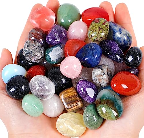 800 g polierte Steine, Trommelkristalle, Großpackung, natürliche, farbige Edelsteine, unregelmäßige Chakra-Quarzsteine, dekorativer Landschaftsstein für Vase, Reiki, Heimdekoration, Energietherapie, von KDLJFGSMF1