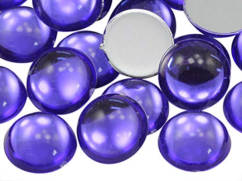 Acryl-Cabochons mit flacher Rückseite, 13 mm, Kunststoff, Edelsteine für Bastelarbeiten, Kostüme, Verzierungen, Kartenherstellung, Schmuck, Cosplay-Schmuck, 50 Stück von KDLJFGSMF1