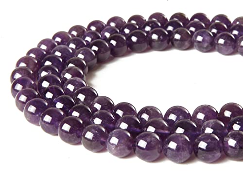 Amethyst-Perlen, natürliche Edelsteinperlen, rund, lose Perlen für Schmuckherstellung, 6 mm, 150 Stück von KDLJFGSMF1