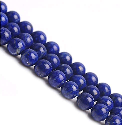 Blaue Lapislazuli-Edelsteine, rund, lose Perlen für Schmuckherstellung, 38,1 cm/Strang (6 mm, blauer Lapislazuli) von KDLJFGSMF1