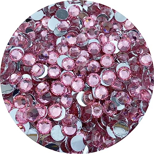 Harz-Strasssteine mit flacher Rückseite, 5 mm, Rosa, rund, flache Rückseite, Strasssteine, für Flaschen, Becher, Nagelkunst, Kleidung, Schuhe, 3000 Stück von KDLJFGSMF1