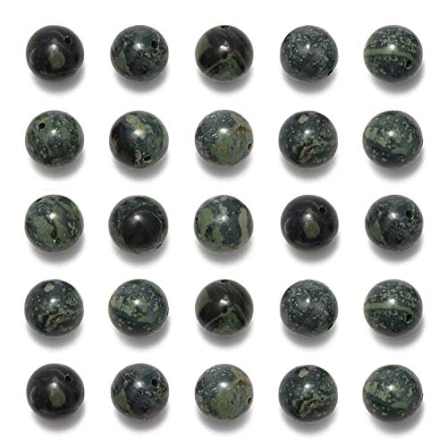 Kambaba-Jaspis, lose Perlen zur Schmuckherstellung, 4 mm, natürliche Halbedelperlen, rund, glatt, Abstandshalter, Perlen für Halsketten, Armbänder (Kambaba-Jaspis, 4 mm, 200 Perlen), 200 Stück von KDLJFGSMF1