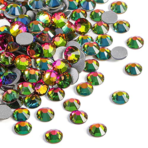 Kristall-Strasssteine mit flacher Rückseite, runde Edelsteine für Nagelkunst und Bastelarbeiten, Regenbogenfarben, SS16, 3,8–4,0 mm, 2880 Stück von KDLJFGSMF1