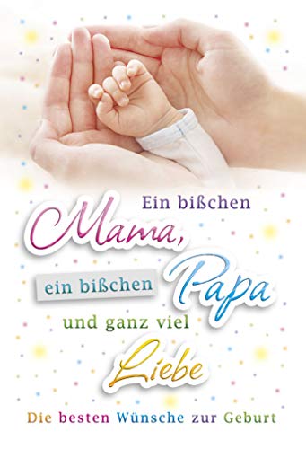 KE - Premium Geburtskarten Set | Baby Geburt Karte | DIN A6 Klappkarte inkl. Umschlag | Hochwertige Karte zur Geburt | Motiv: Hände von KE