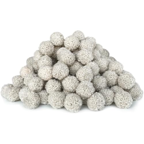 KEAGAN 150 Stück Bastel-Pompons, 2cm Filzkugeln Bunt Klein, Beige Klein Pompons, flauschige Pompom-Puff-Bälle, kleine Pompons für Kunst und Handwerk, DIY Kreativen Handwerk Dekorationen von KEAGAN