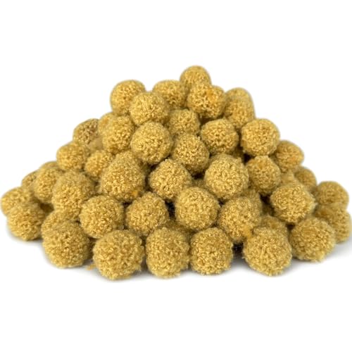 KEAGAN 150 Stück Bastel-Pompons, 2cm Filzkugeln Bunt Klein, Gelb Klein Pompons, flauschige Pompom-Puff-Bälle, kleine Pompons für Kunst und Handwerk, DIY Kreativen Handwerk Dekorationen von KEAGAN