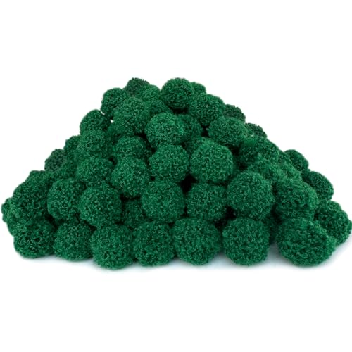 KEAGAN 150 Stück Bastel-Pompons, 2cm Filzkugeln Bunt Klein, Grün Klein Pompons, flauschige Pompom-Puff-Bälle, kleine Pompons für Kunst und Handwerk, DIY Kreativen Handwerk Dekorationen von KEAGAN