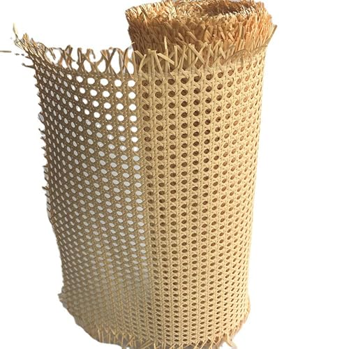KEAOZVFE Gepresstes Rattan-Geflecht für Flechtprojekte, natürliches Rattan-Material, Rolle, gewebtes offenes Geflecht, geeignet für Flechtmaterial, Heimwerkerbedarf(0.45x15m) von KEAOZVFE