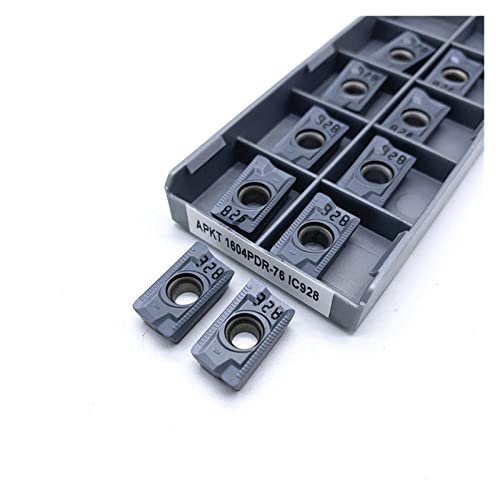 KEEBI Hartmetall-Schneideinsätze Set-10pcs APKT1604 PDR-76 IC928 Cutter APKT 1604 Drehwerkzeug Hartmetalleinsätze 10 Stück Drehwerkzeuge aus Metall (Winkel : APKT1604-76 IC928) von KEEBI