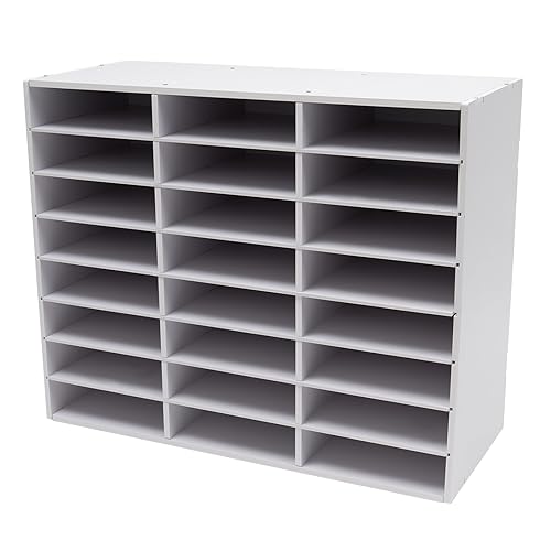 KEESUNG Schreibtisch Organizer, Dokumentenablage Aufbewahrung Ablagesystem Papierablage Schreibtisch Briefablage Schreibtisch Datei Organizer Büro Ablage Organizer (Weiß, 24 Fächer) von KEESUNG