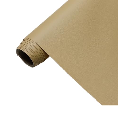 Kunstlederstoff, PVC, Polsterstoff, Kunstleder für Polsterhandwerk, DIY-Nähen, Sofa, Handtasche, Haarschleifen, Dekorationen (Khaki, 1,6 x 3 m) von KEHHZUHL