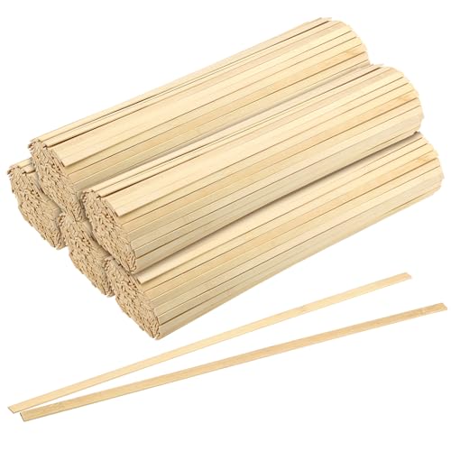 KEILEOHO 500 Stück Holzspatel zum Basteln 30 cm Lang, Bambus Holzstäbchen Rührstäbchen Holz für DIY Handwerk, Modellbau, Mischen, Grillen, 300 x 9 x 3 mm von KEILEOHO