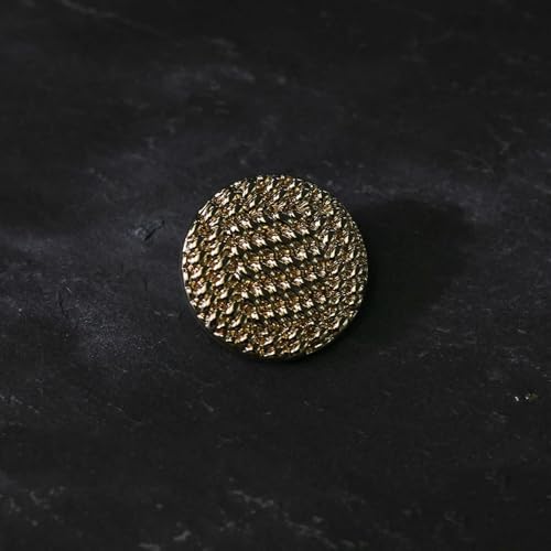 10 Stück 15/20/25 mm Vintage gewebte Metallknöpfe zum Nähen Schwarz Gold Dekorative Knöpfe für Kleidung Mode Jackenknöpfe 20 mm von KEMTAT